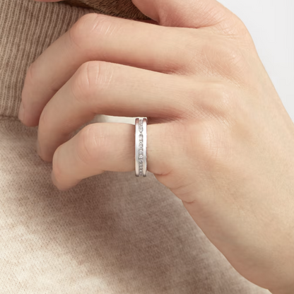 [Violet JW]ZERO 1 ONE-BAND PAVED DIAMONDS ON THE SPIRAL RING