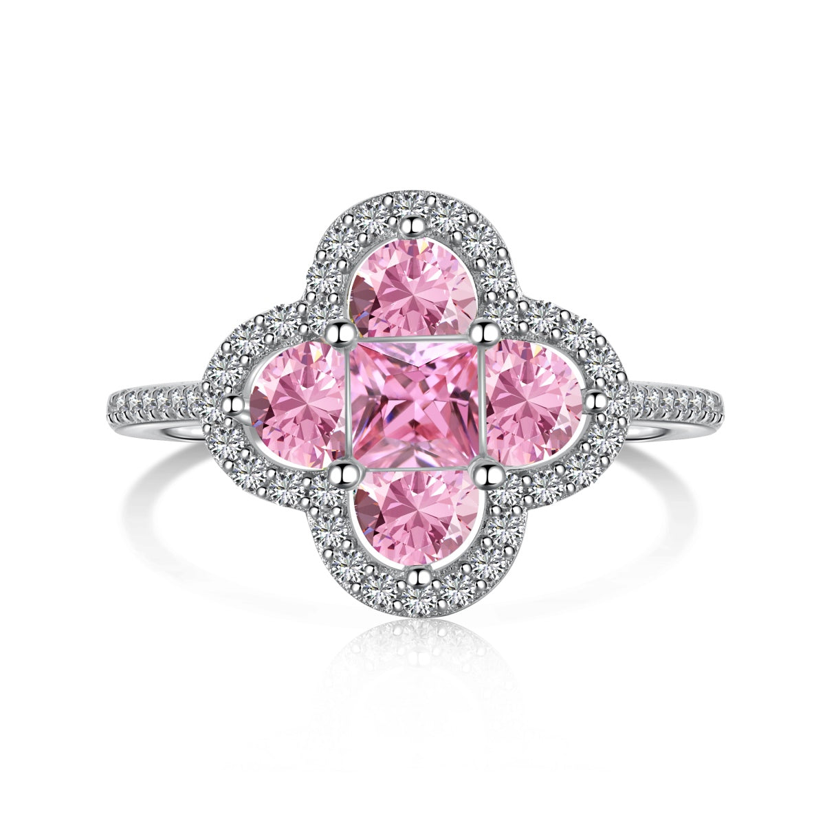 [Violet JW]Luxurious Eternity Flower Shape Banquet Ring