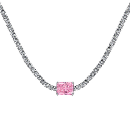 [Violet JW]2.0 carat Ornate Emerald Cut Necklace
