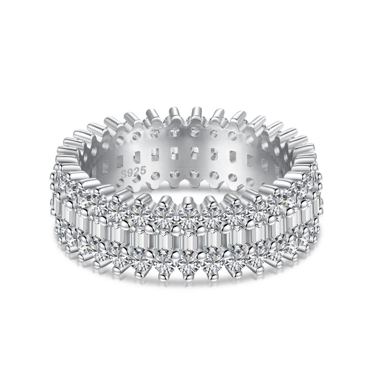 [Violet JW]Ornate Colorful Radiant Cut Daily Ring