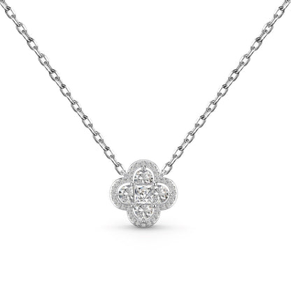 [Violet JW]Spliced Lucky Four-Leaf Clover Versatile Necklace