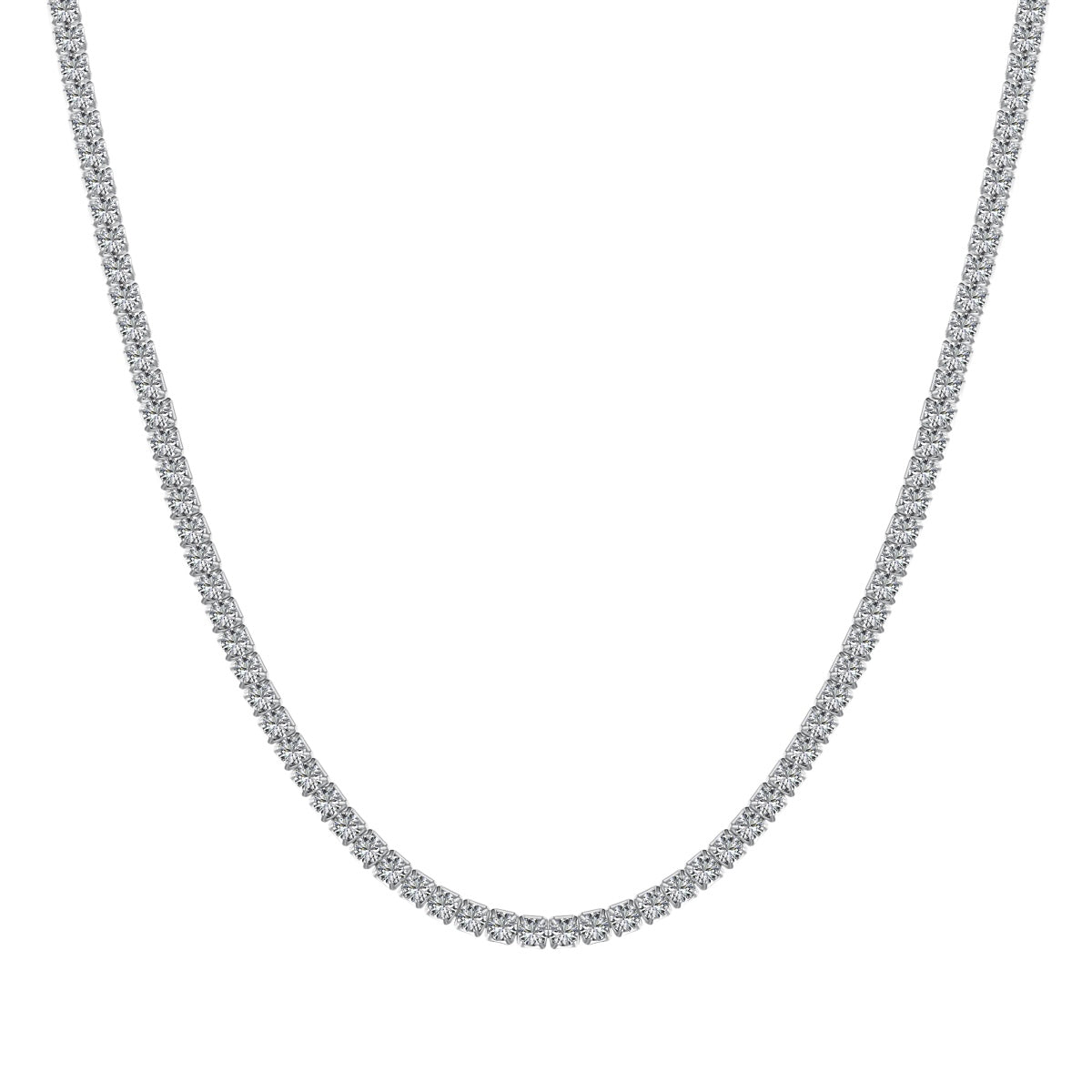 [Violet JW]Delicate Round Shape Tennis Necklace