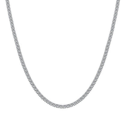 [Violet JW]Delicate Round Shape Tennis Necklace