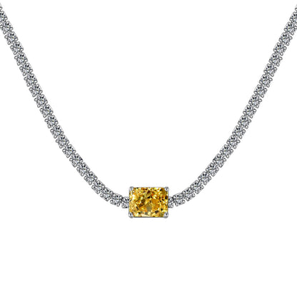 [Violet JW]2.0 carat Ornate Emerald Cut Necklace