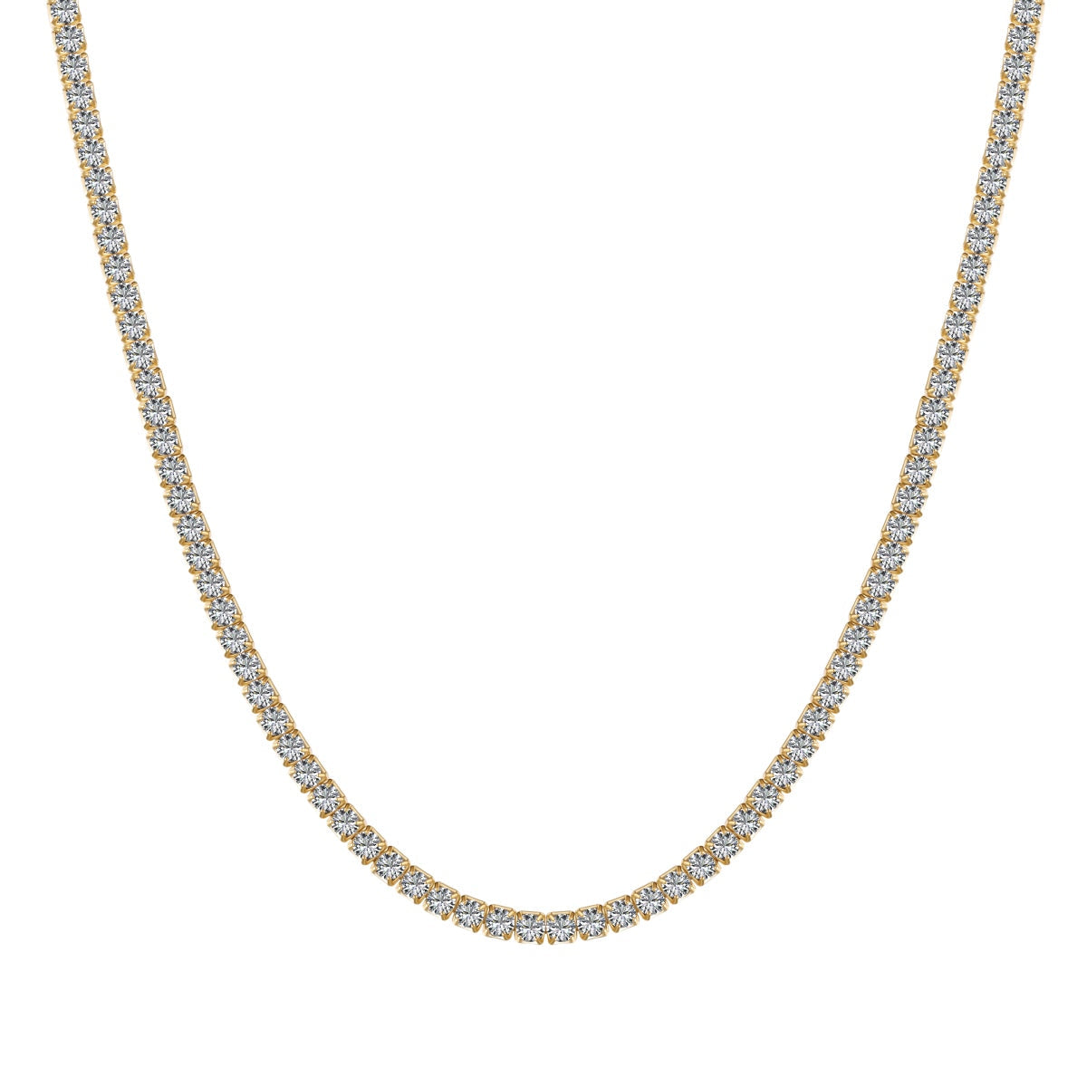 [Violet JW]Delicate Round Shape Tennis Necklace
