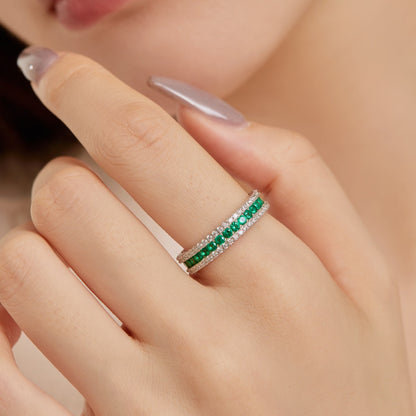 [Violet JW]Delicate Colorful Round Cut Daily Ring