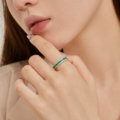 [Violet JW]Delicate Colorful Round Cut Daily Ring