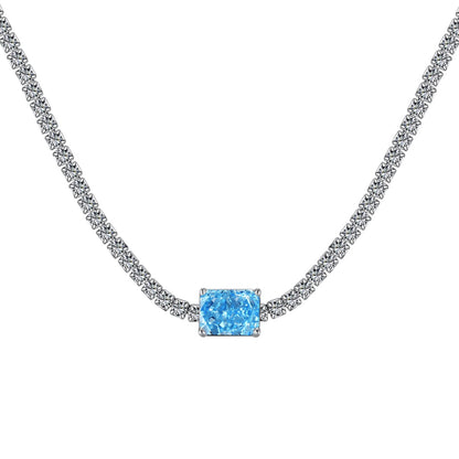 [Violet JW]2.0 carat Ornate Emerald Cut Necklace