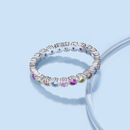 [Violet JW]Exquisite Colorful Round Cut Party Ring