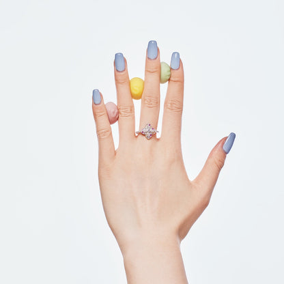 [Violet JW]Luxurious Colorful Flower Shape Banquet Ring