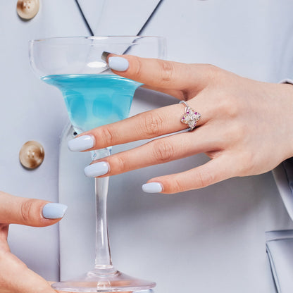 [Violet JW]Luxurious Colorful Flower Shape Banquet Ring