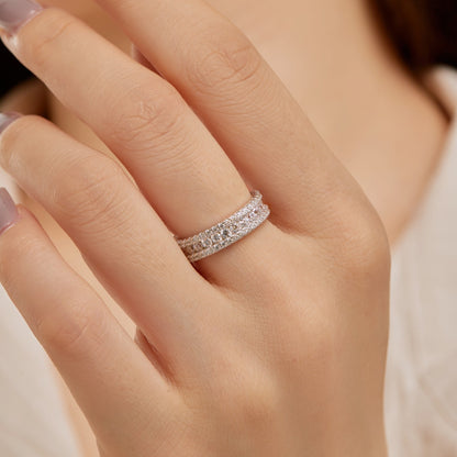 [Violet JW]Delicate Colorful Round Cut Daily Ring