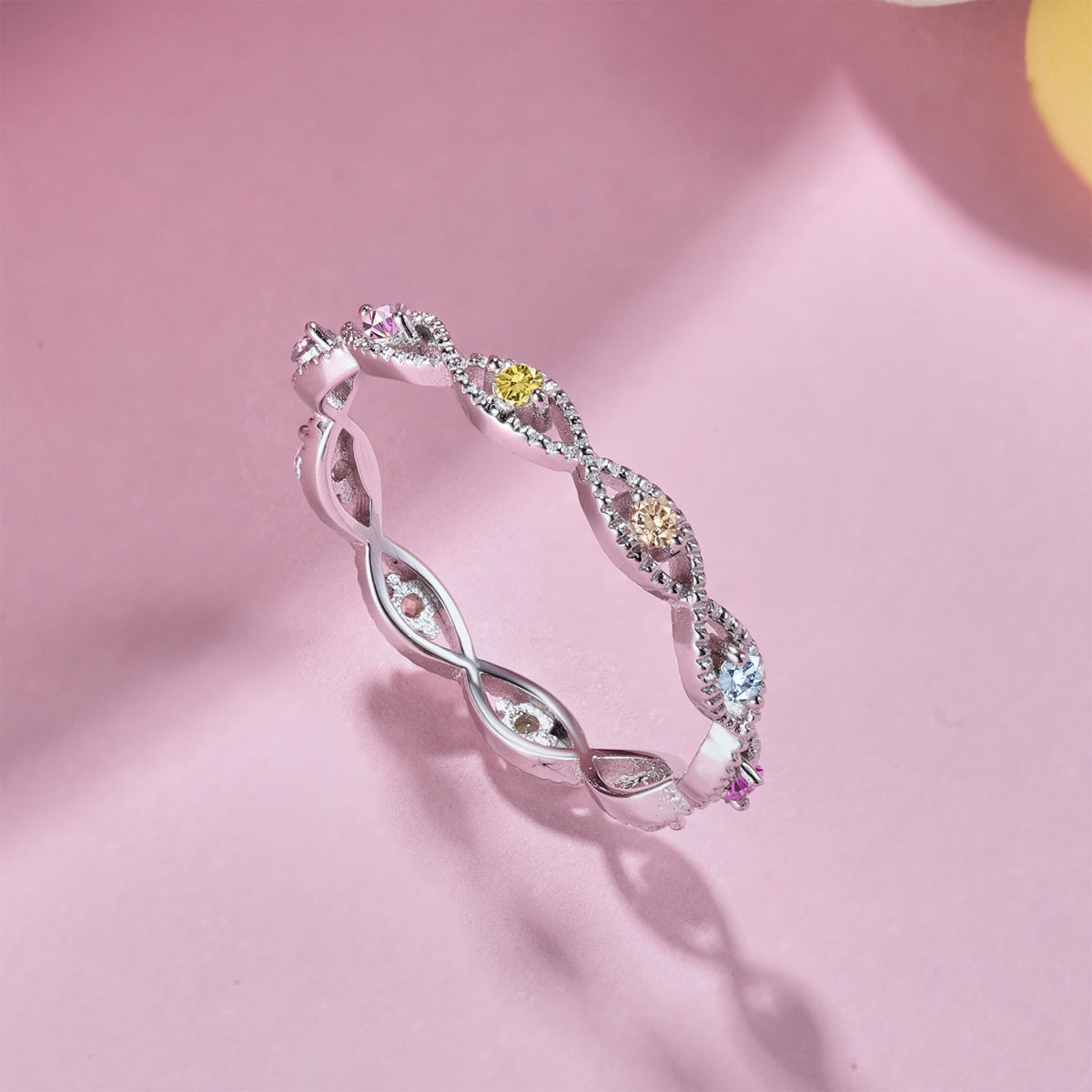 [Violet JW]Elegant Energetic Round Cut Daily Ring