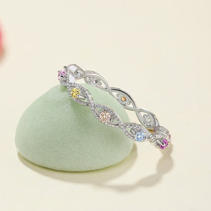 [Violet JW]Elegant Energetic Round Cut Daily Ring