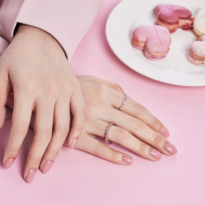 [Violet JW]Elegant Energetic Round Cut Daily Ring