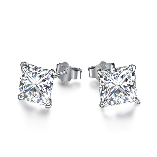 [Violet JW]Ornate Square Shape Earrings