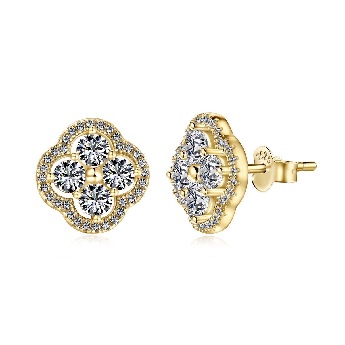 [Violet JW]Four-Leaf Clover Exquisite Earrings