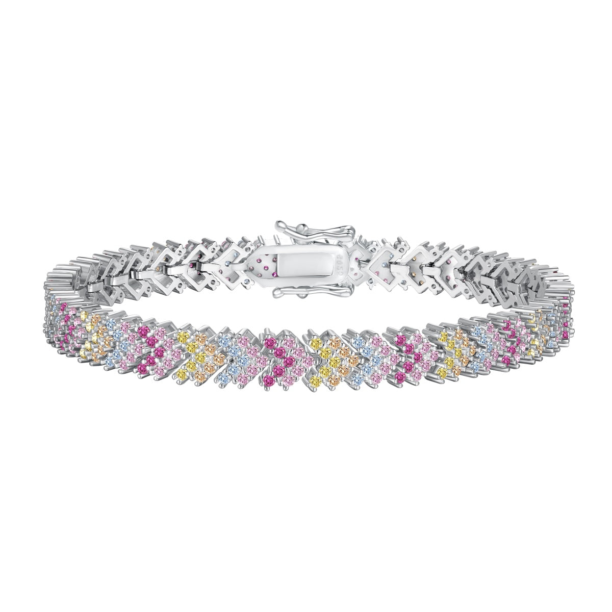 [Violet JW]Ornate Sparkling Round Cut Party Bracelet