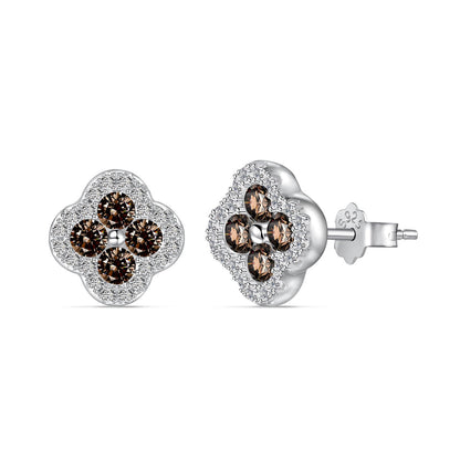 [Violet JW]Four-Leaf Clover Flower Shaped Earrings