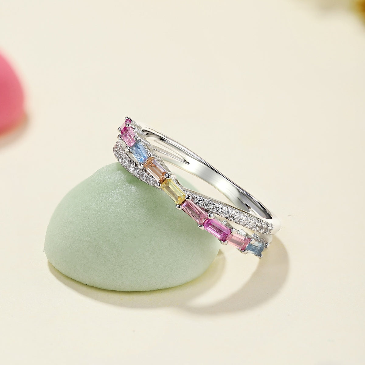 [Violet JW]Energetic Elegant Radiant Cut Party Ring