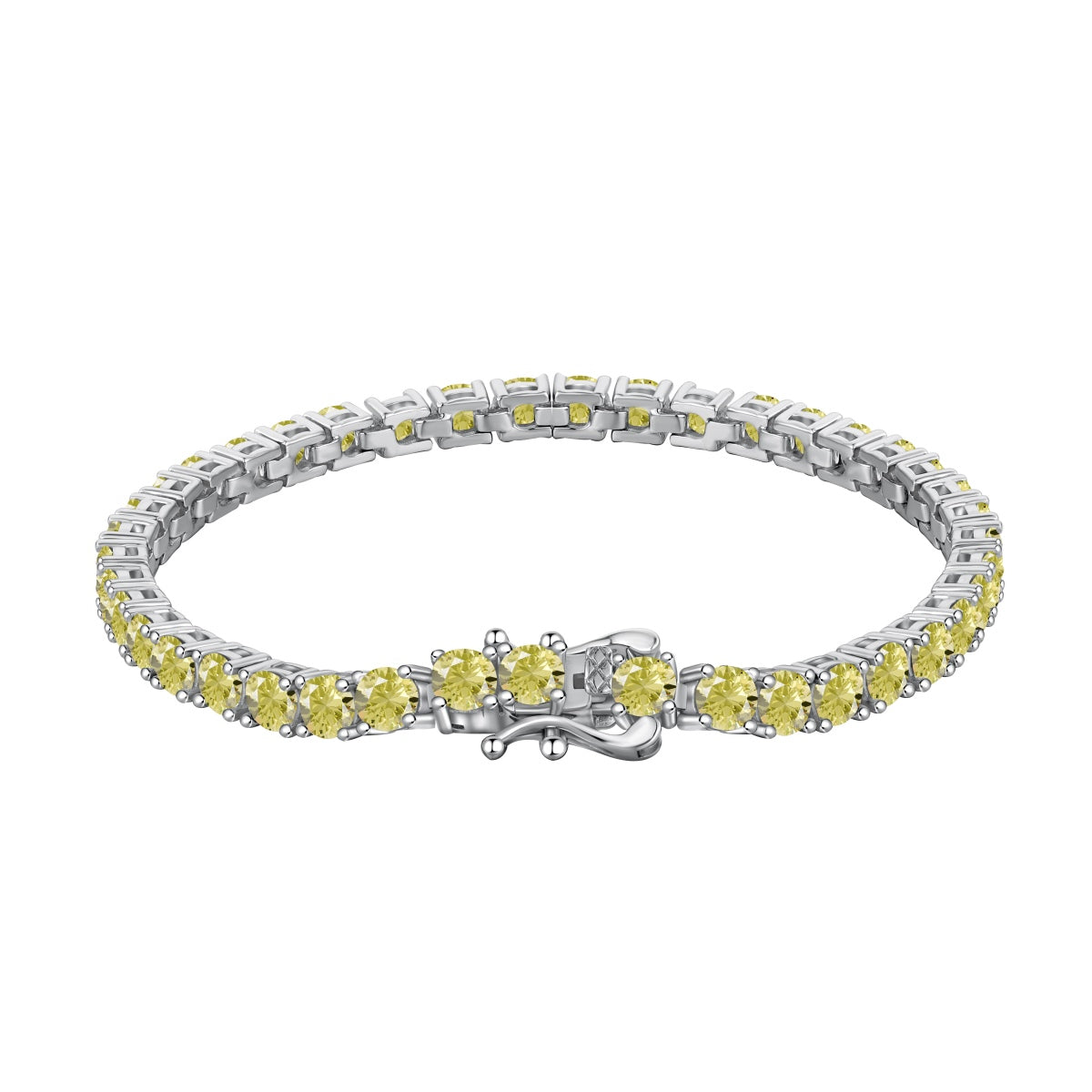 [Violet JW]Ornate Dazzling Round Cut Tennis Bracelet