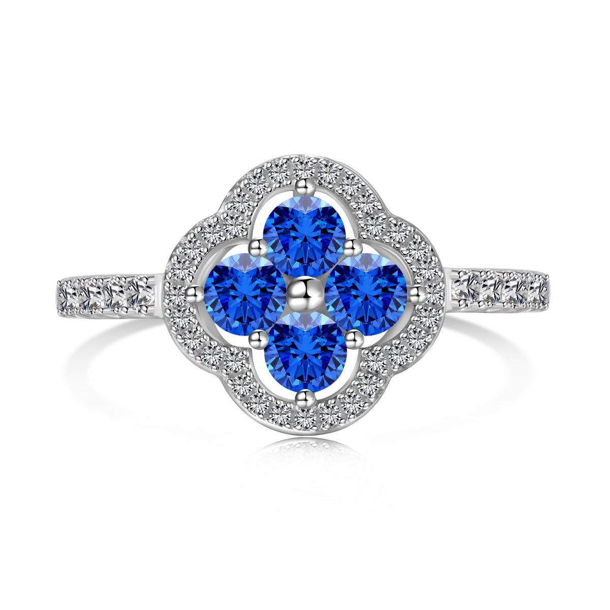 [Violet JW]Four Leaf Clover Flower Design Ring