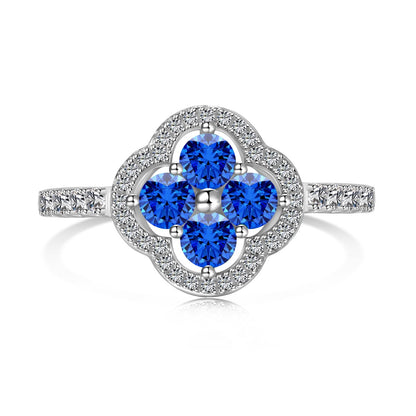[Violet JW]Four Leaf Clover Flower Design Ring