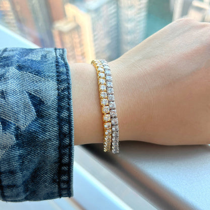 [Violet JW]Sparkling Radiant Princess Cut Tennis Bracelet