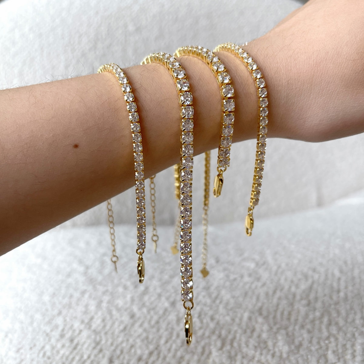 [Violet JW]Sparkling Radiant Princess Cut Tennis Bracelet