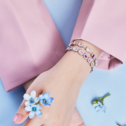 [Violet JW]Exquisite Ornate Emerald Cut Daily Bracelet