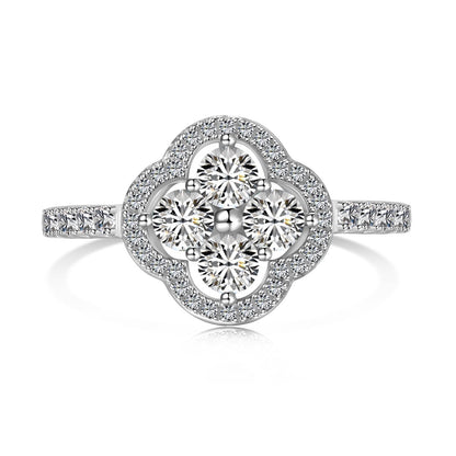 [Violet JW]Four Leaf Clover Flower Design Ring
