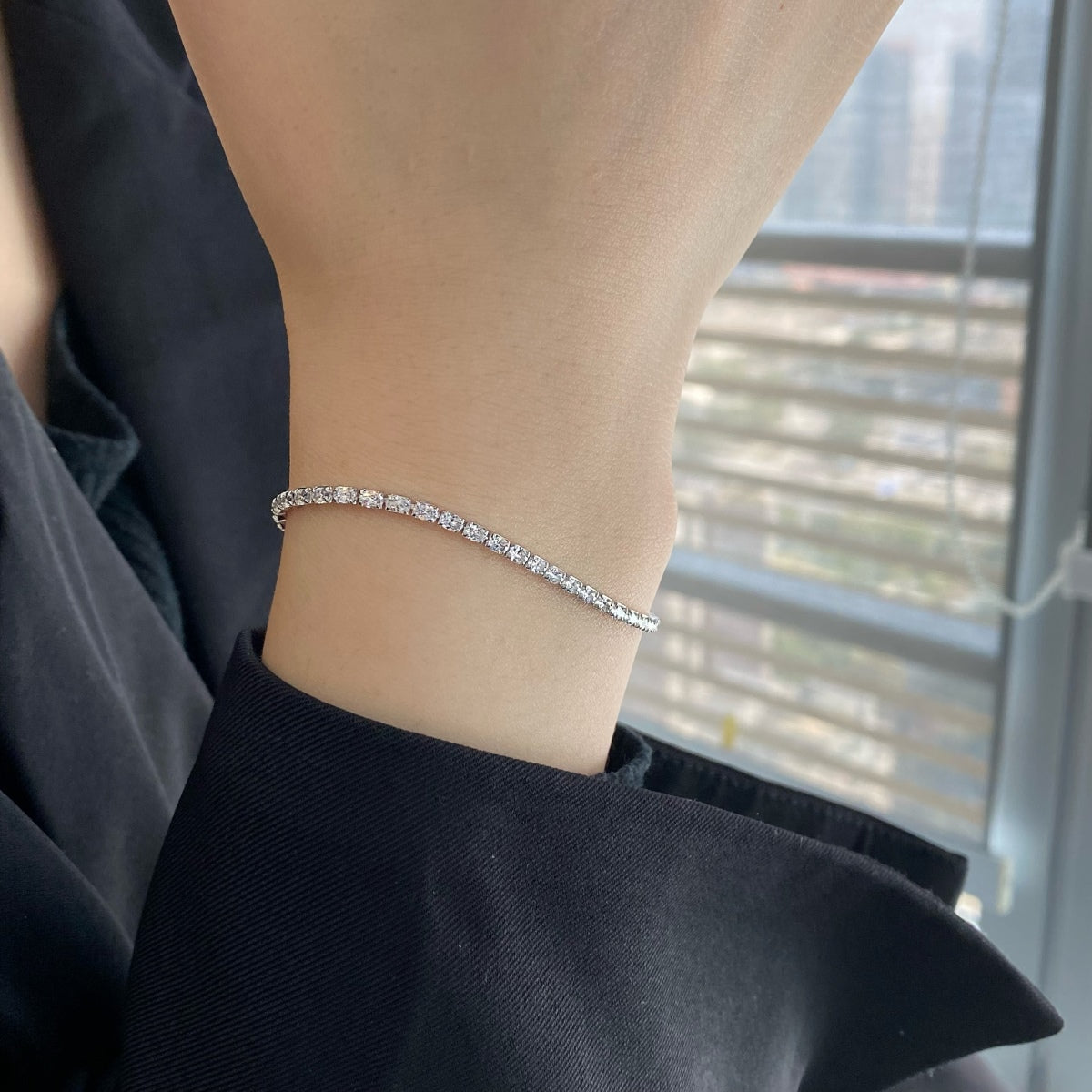 [Violet JW]Elegant Emerald Cut Daily Bracelet