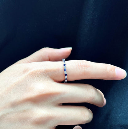 [Violet JW]Exquisite Colorful Round Cut Tennis Ring