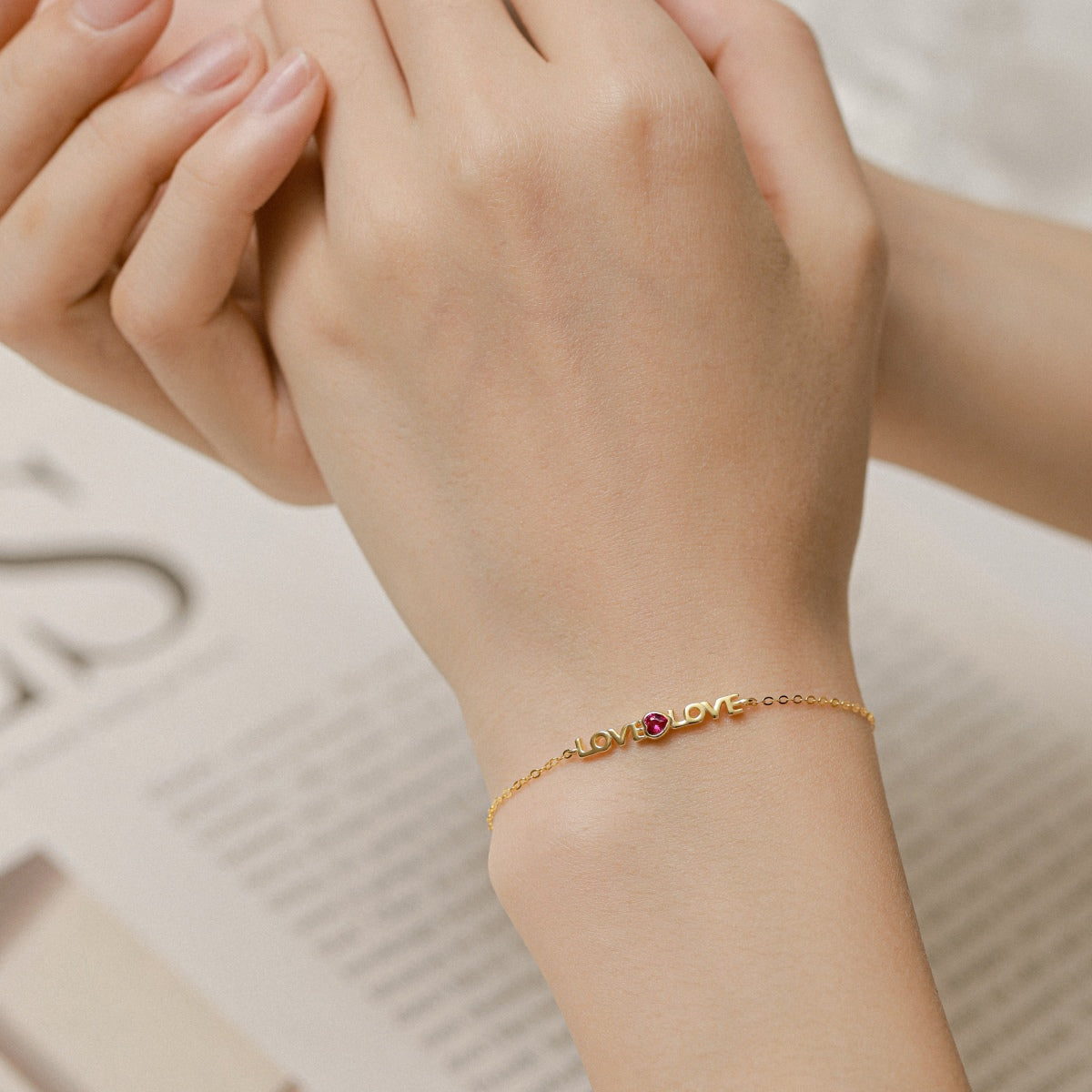[Violet JW]Romantic Heart Shape Lover Bracelet