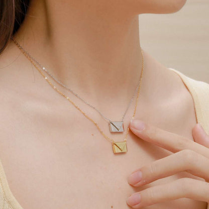 [Violet JW]Envelope Heart Shape Mother's Day Necklace