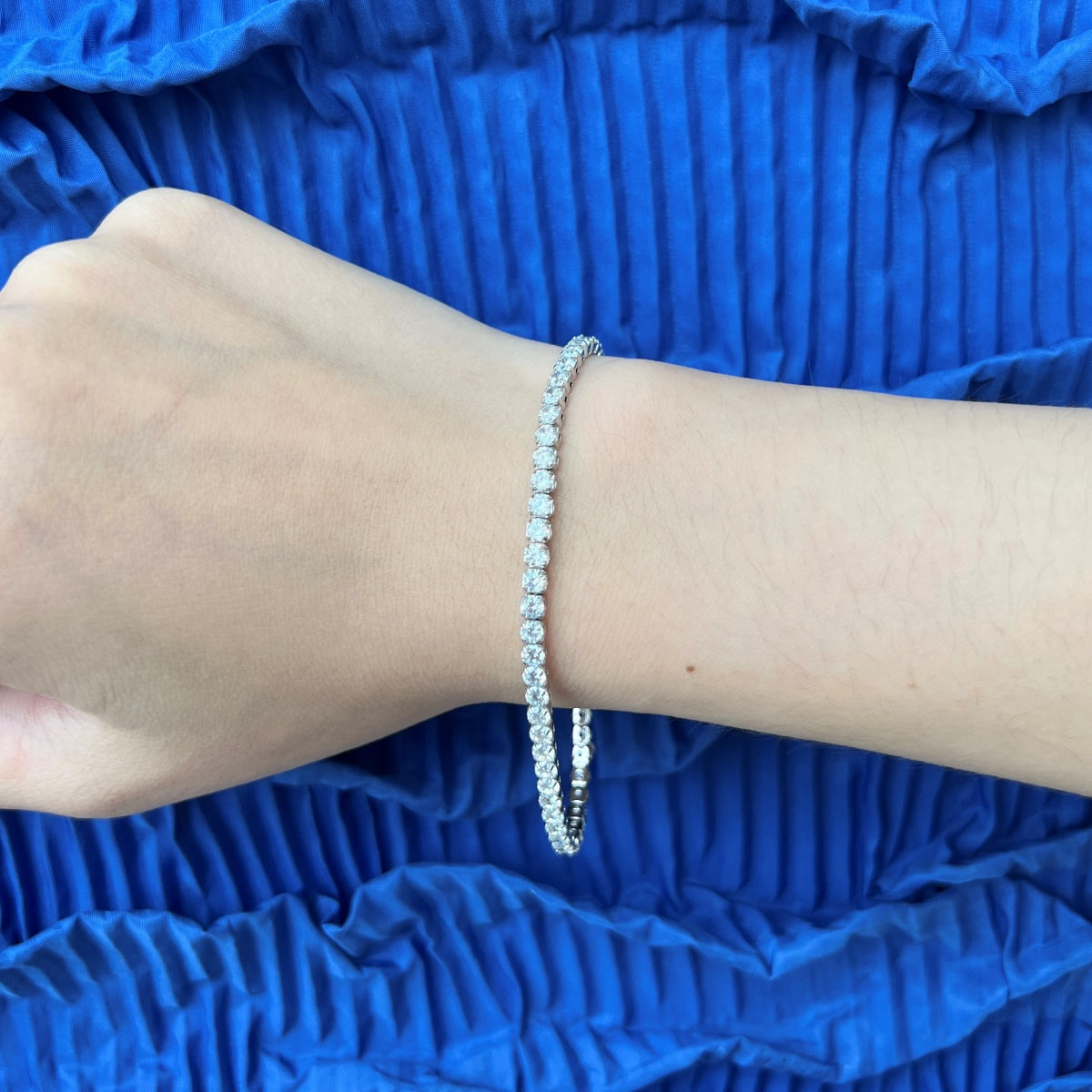 [Violet JW]Sparkling Round Cut Daily Bracelet