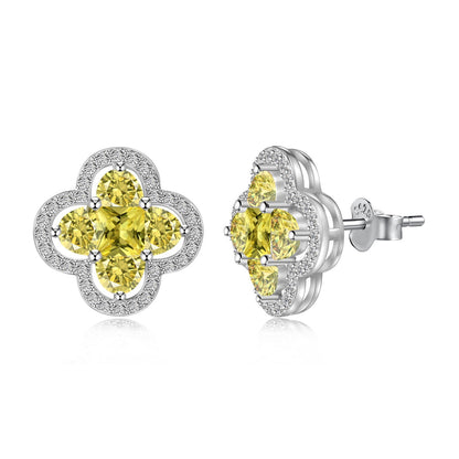[Violet JW]Lucky Four-Leaf Clover Exquisite Earrings