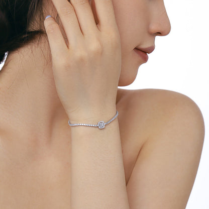 [Violet JW]Luxurious Dazzling Square Shape Banquet Bracelet