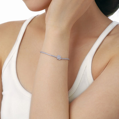 [Violet JW]Luxurious Dazzling Square Shape Banquet Bracelet
