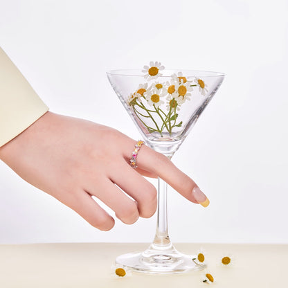 [Violet JW]Dazzling Polychromatic Multi cut Daily Ring
