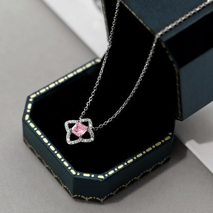 [Violet JW]Exquisite Flower Shape Princess Cut Necklace