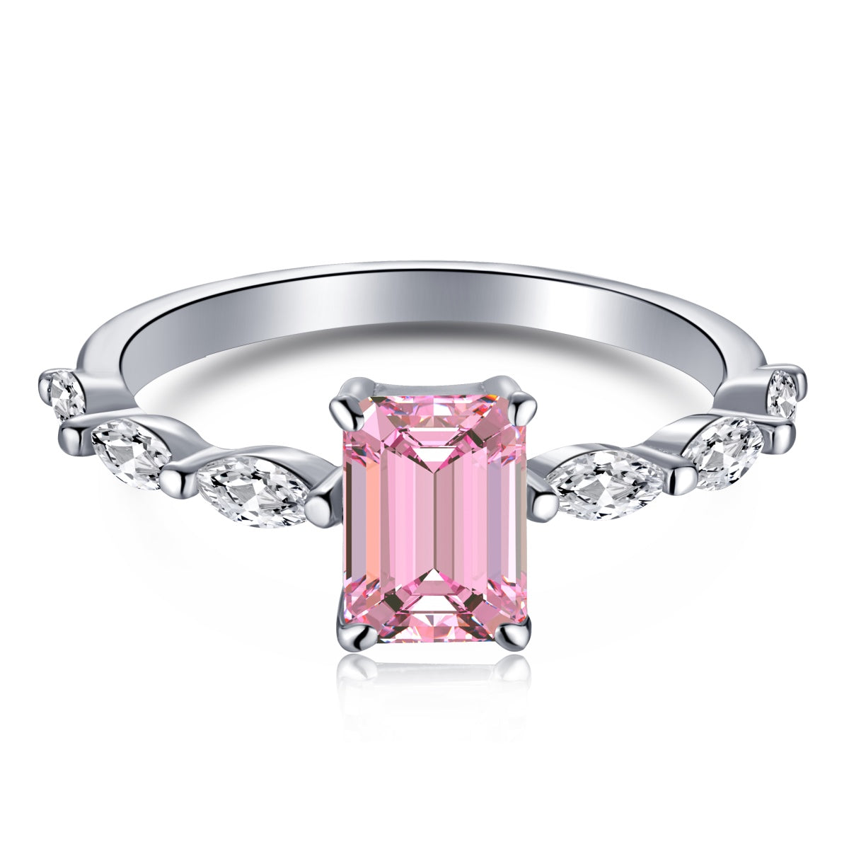 [Violet JW]1.0 Carat Dainty Resplendent Radiant Cut Daily Ring