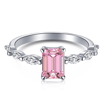 [Violet JW]1.0 Carat Dainty Resplendent Radiant Cut Daily Ring