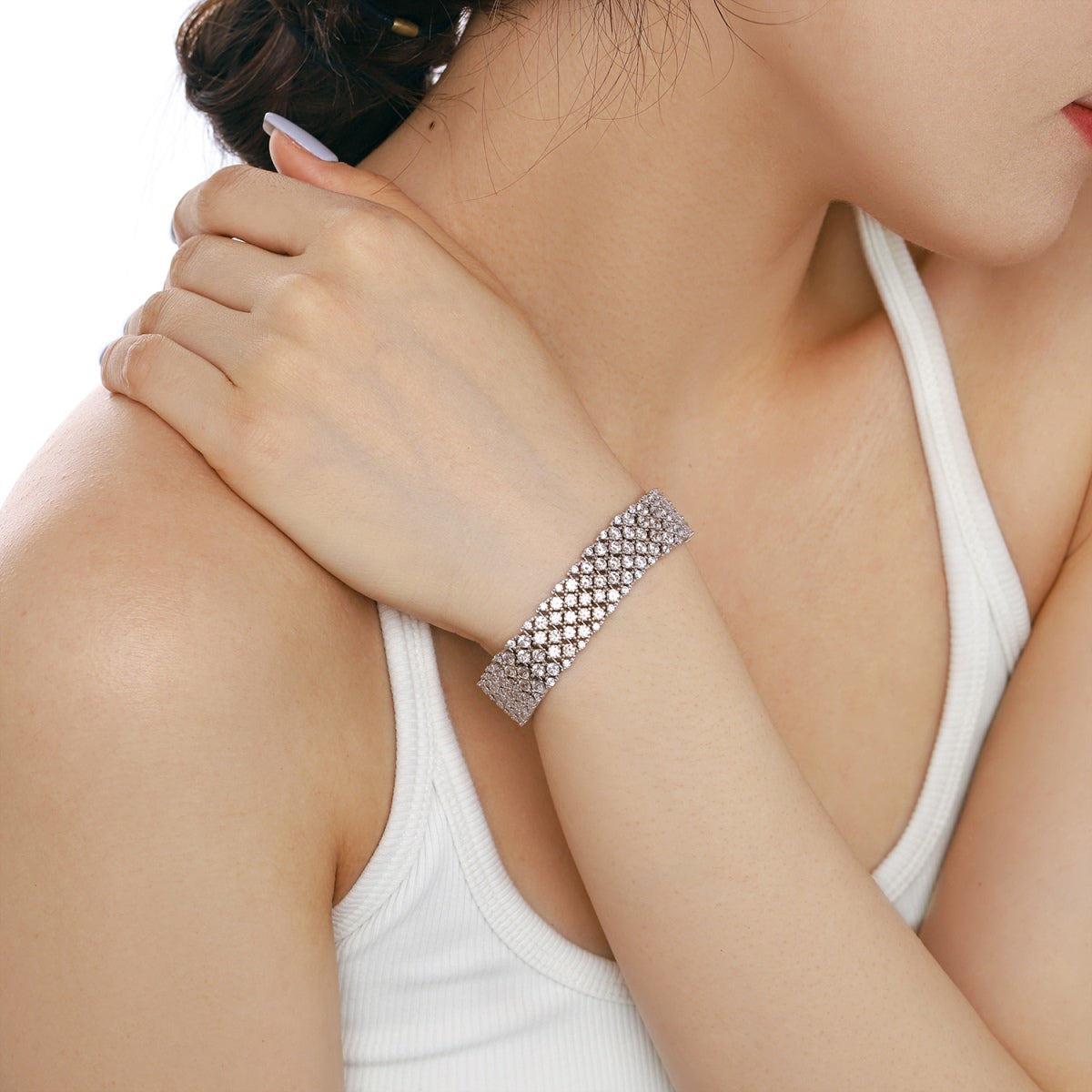 [Violet JW]Ornate Elegant Round Cut Party Bracelet