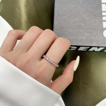 [Violet JW]Sparkling Round Cut Tennis Ring