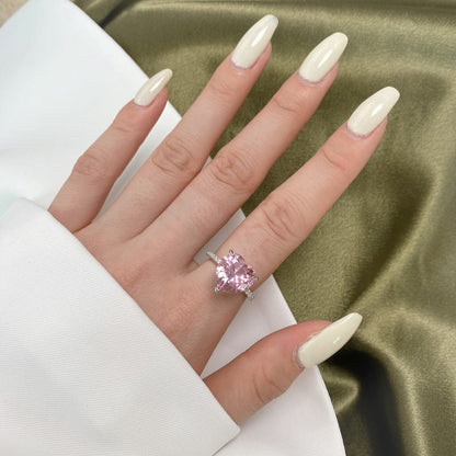 [Violet JW]6.0 Carat Luxurious Sparkling Romantic Heart Cut Lover Ring