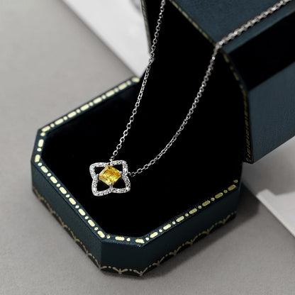 [Violet JW]Exquisite Flower Shape Princess Cut Necklace