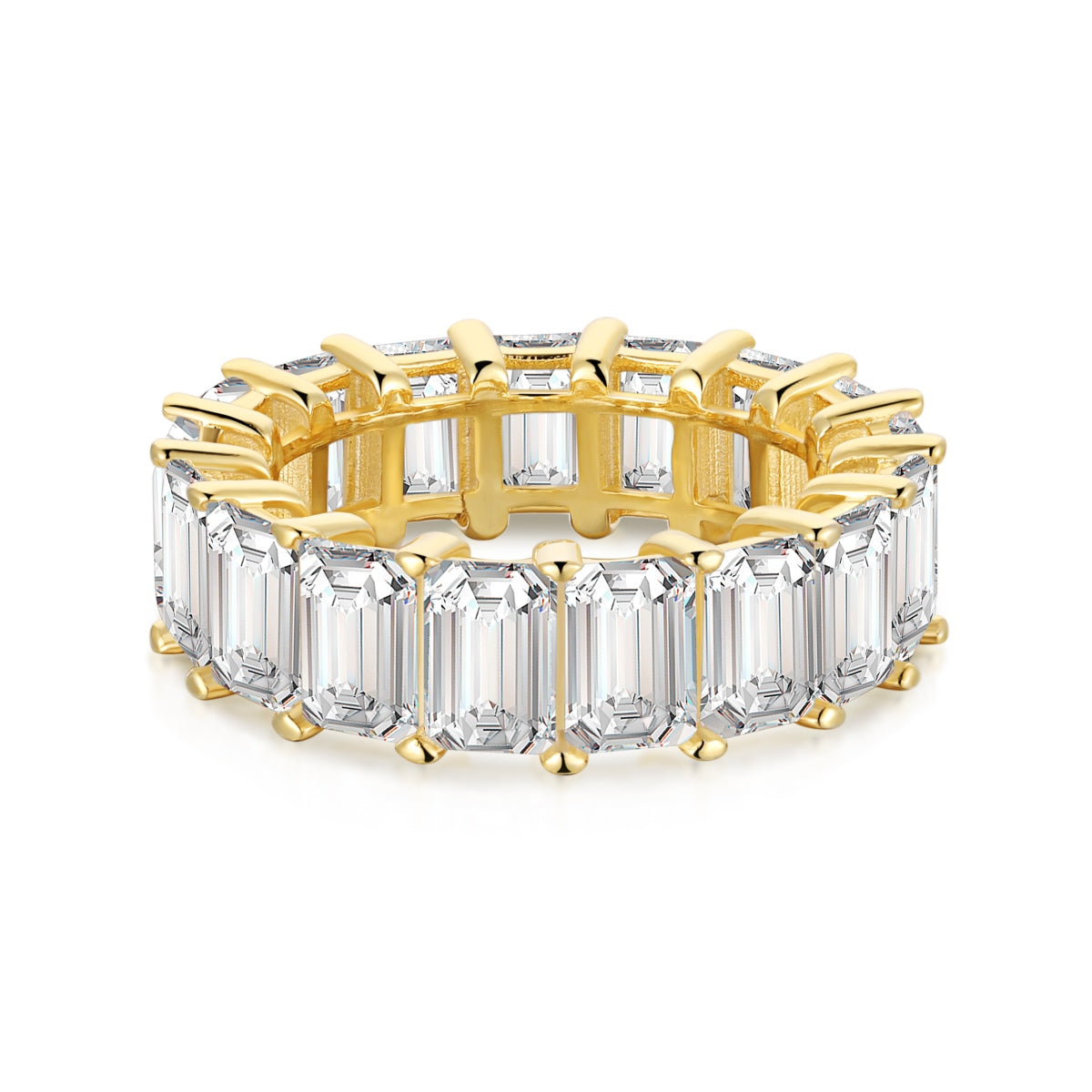 [Violet JW]0.75 Carat Elegant Emerald Cut Tennis Ring