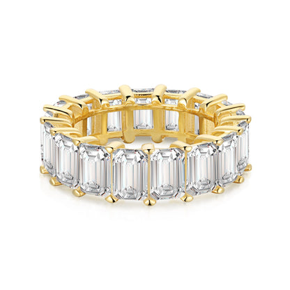 [Violet JW]0.75 Carat Elegant Emerald Cut Tennis Ring