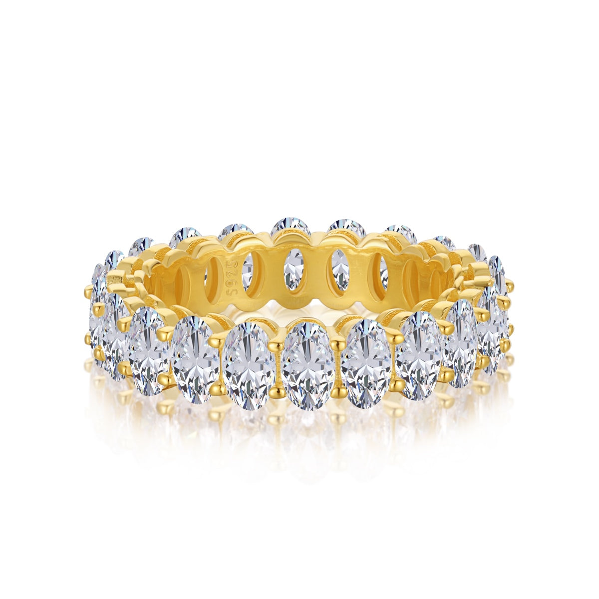 [Violet JW]Ornate Oval Cut Tennis Ring